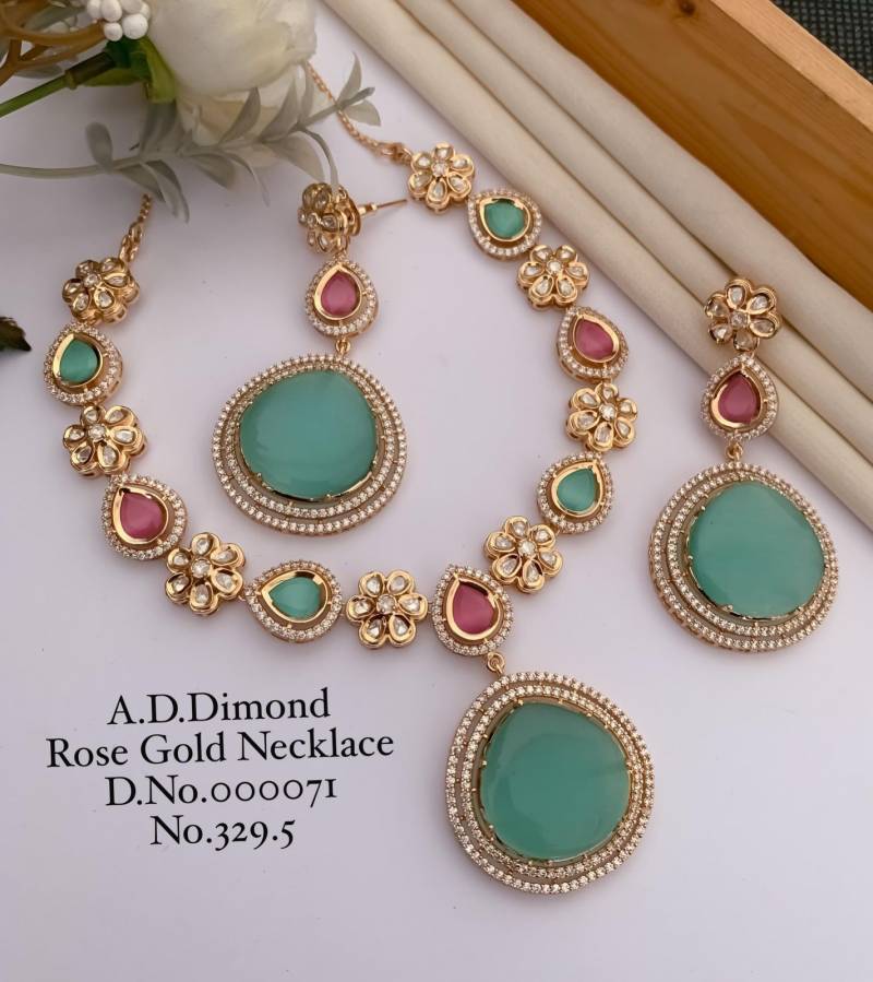 Ad Diamond Rose Gold Necklace 10