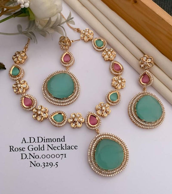 Ad Diamond Rose Gold Necklace 10