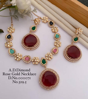 Ad Diamond Rose Gold Necklace 10