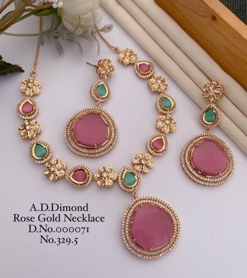 Ad Diamond Rose Gold Necklace 10
