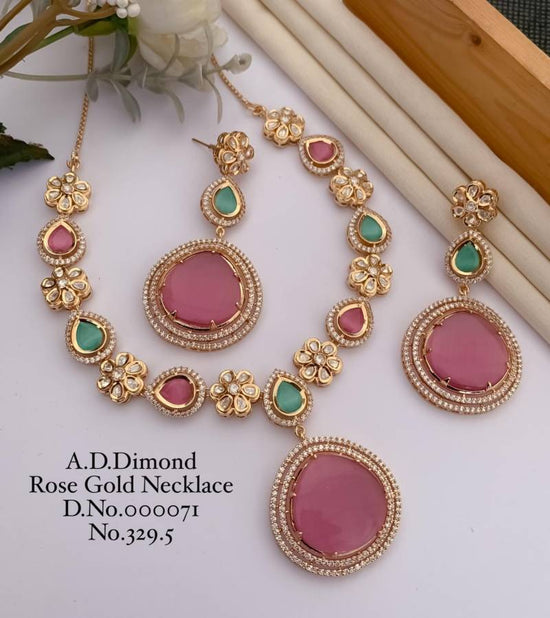 Ad Diamond Rose Gold Necklace 10