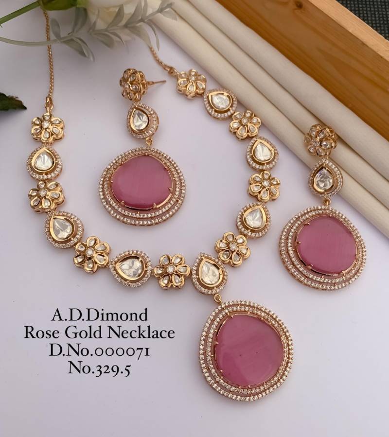 Ad Diamond Rose Gold Necklace 10
