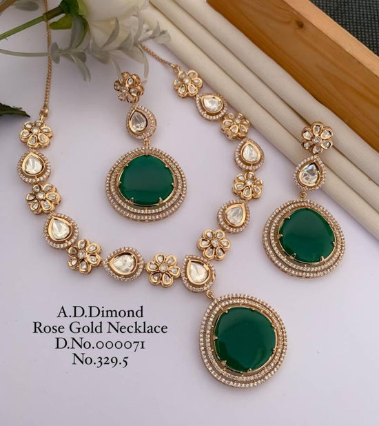 Ad Diamond Rose Gold Necklace 10