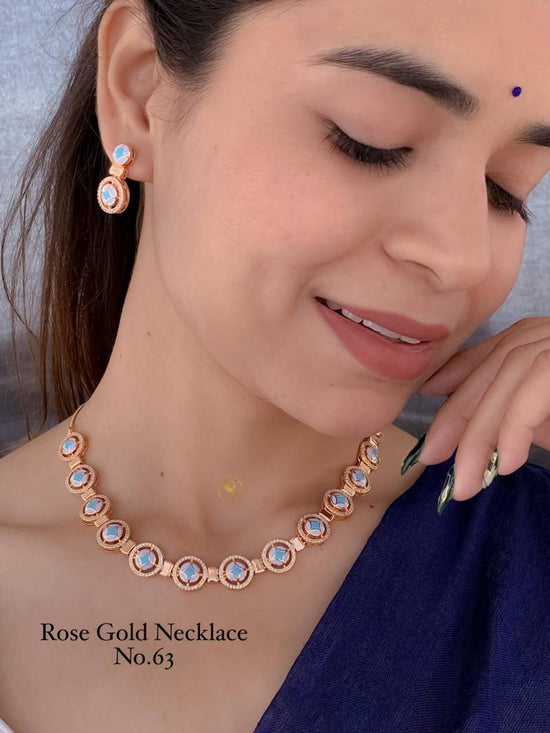 Ad Diamond Rose Gold Necklace 11