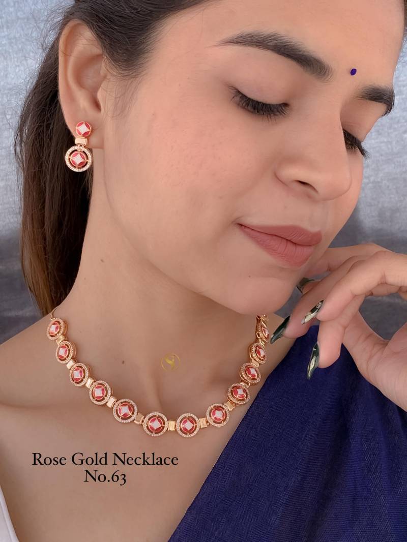 Ad Diamond Rose Gold Necklace 11