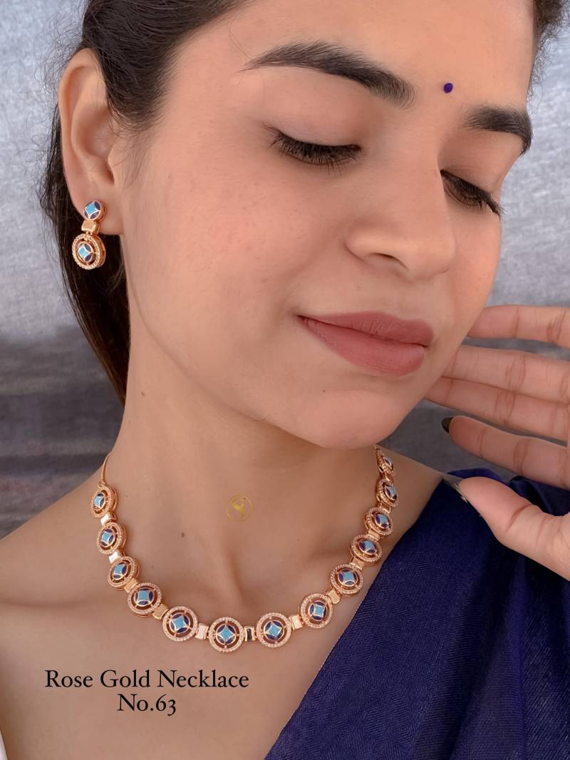 Ad Diamond Rose Gold Necklace 11