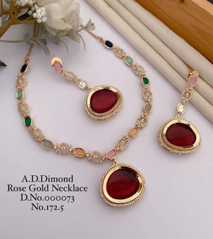 Ad Diamond Rose Gold Necklace 8