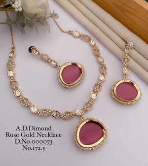 Ad Diamond Rose Gold Necklace 8