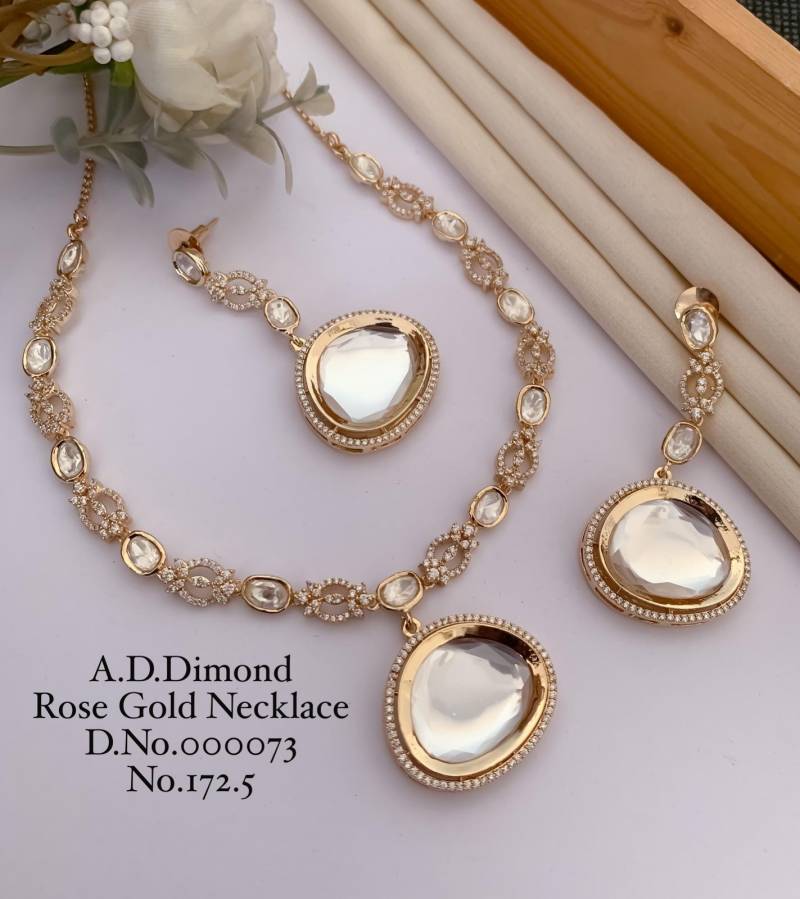 Ad Diamond Rose Gold Necklace 8