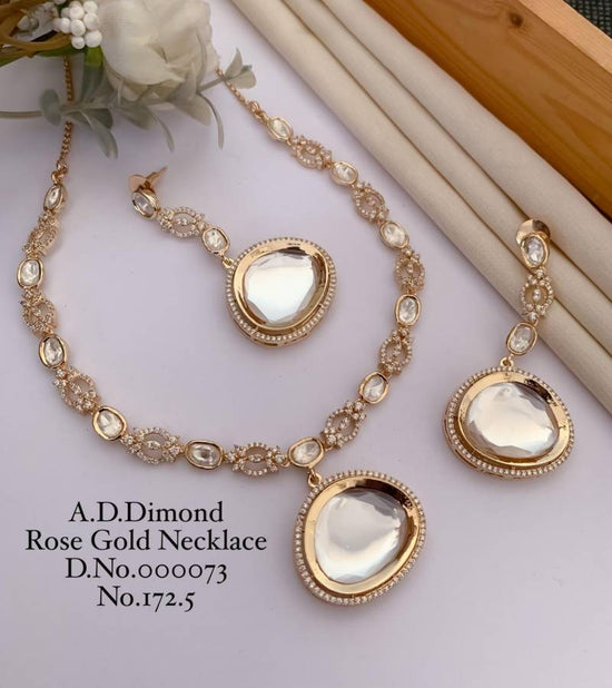 Ad Diamond Rose Gold Necklace 8