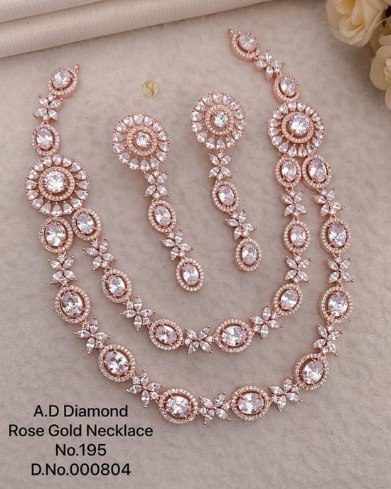 Ad Diamond Silver Necklace 18