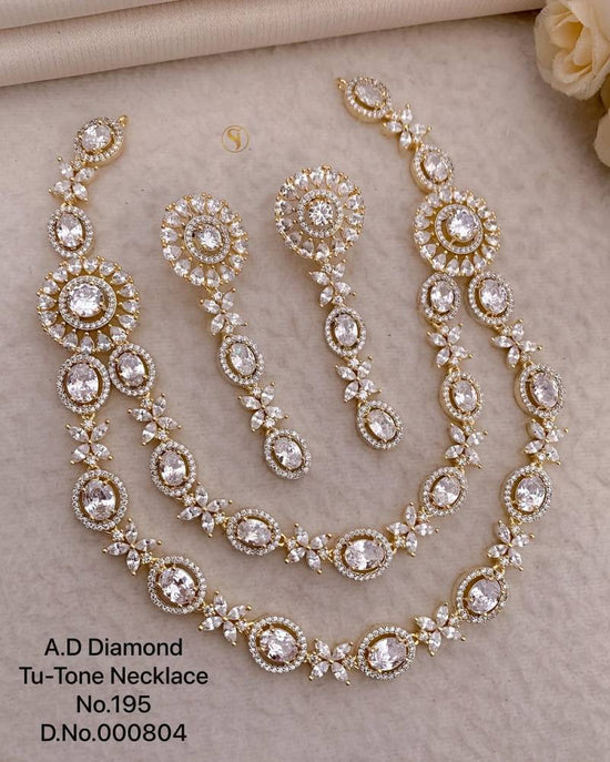 Ad Diamond Silver Necklace 18