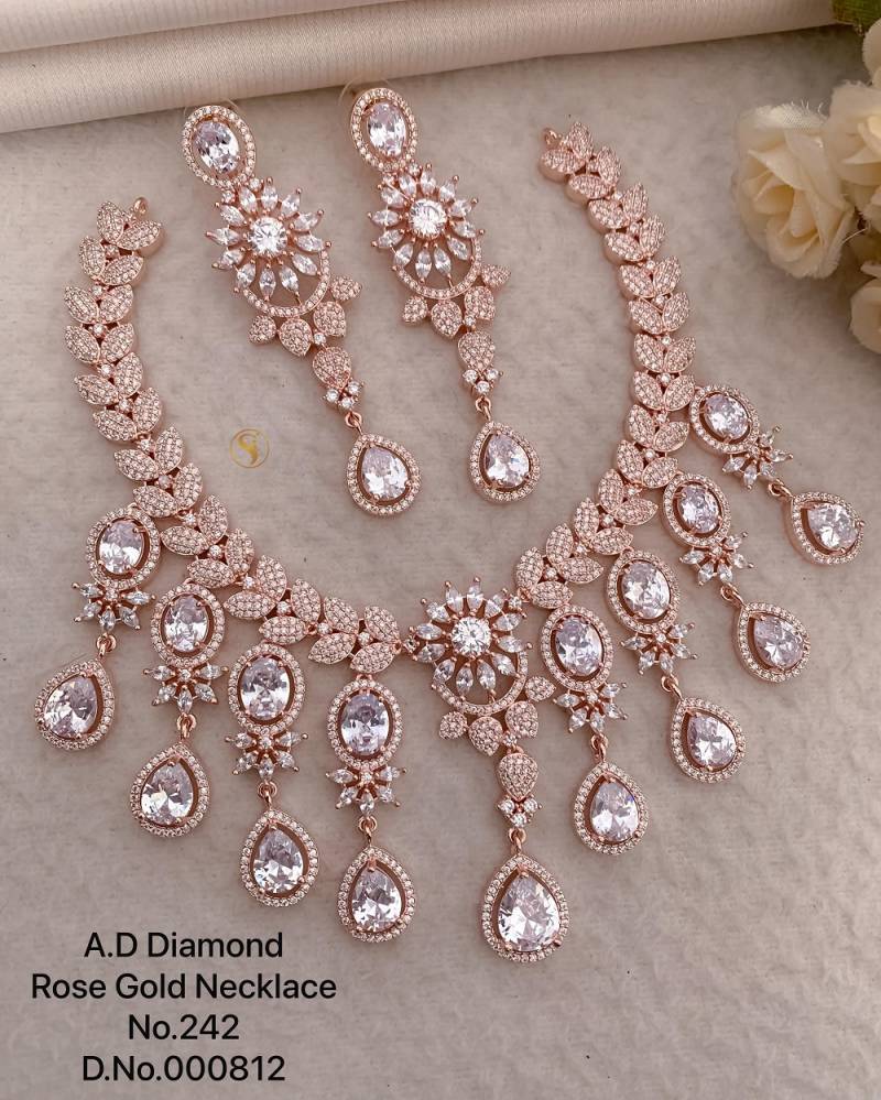 Ad Diamond Silver Necklace 19