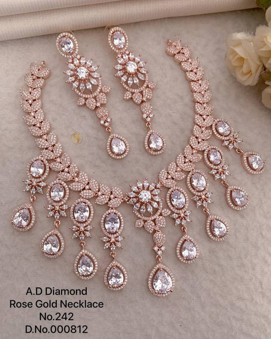 Ad Diamond Silver Necklace 19