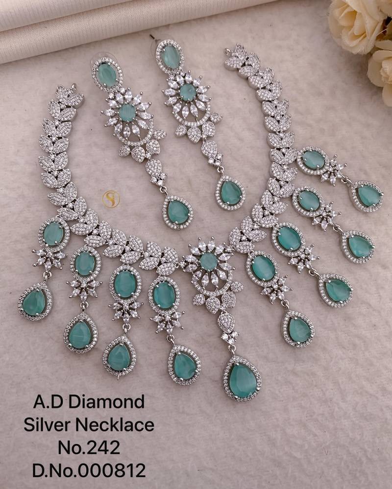 Ad Diamond Silver Necklace 19