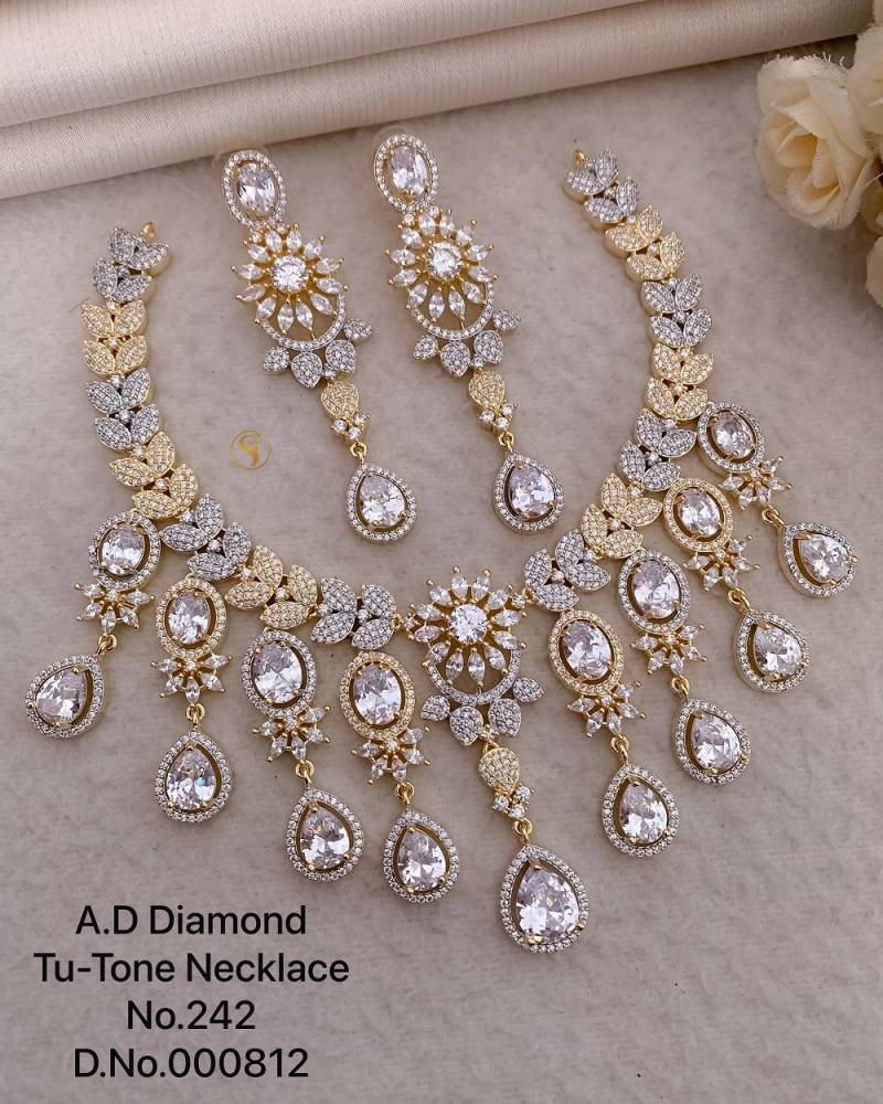 Ad Diamond Silver Necklace 19