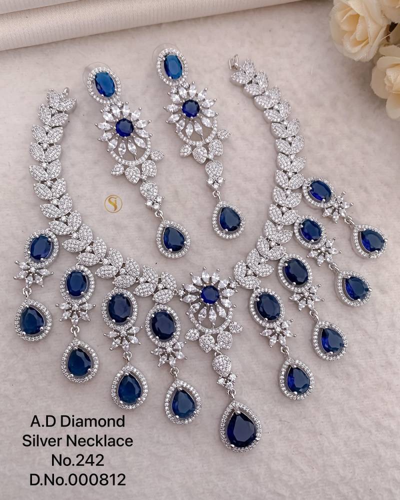 Ad Diamond Silver Necklace 19