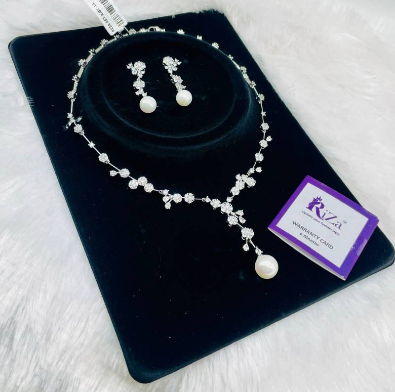 Ad Diamond Silver Necklace 21