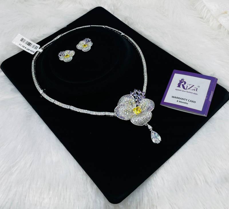 Ad Diamond Silver Necklace 22