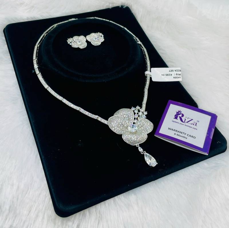 Ad Diamond Silver Necklace 22