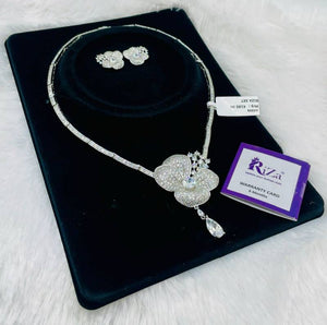 Ad Diamond Silver Necklace 22
