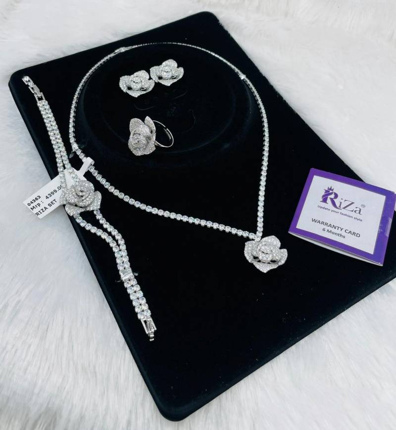 Ad Diamond Silver Necklace 23