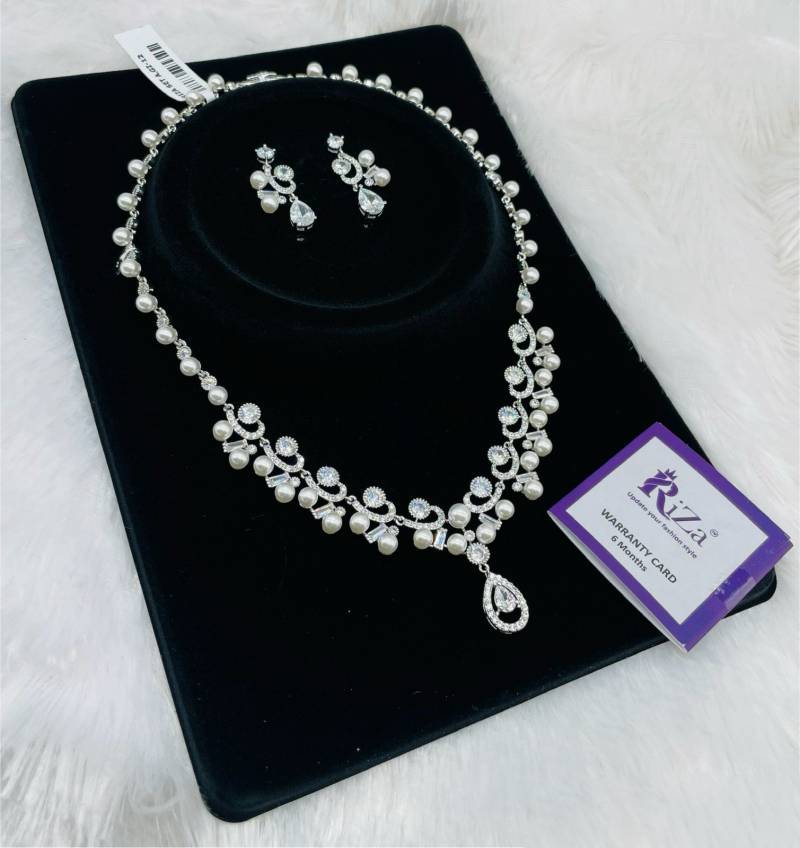 Ad Diamond Silver Necklace 24