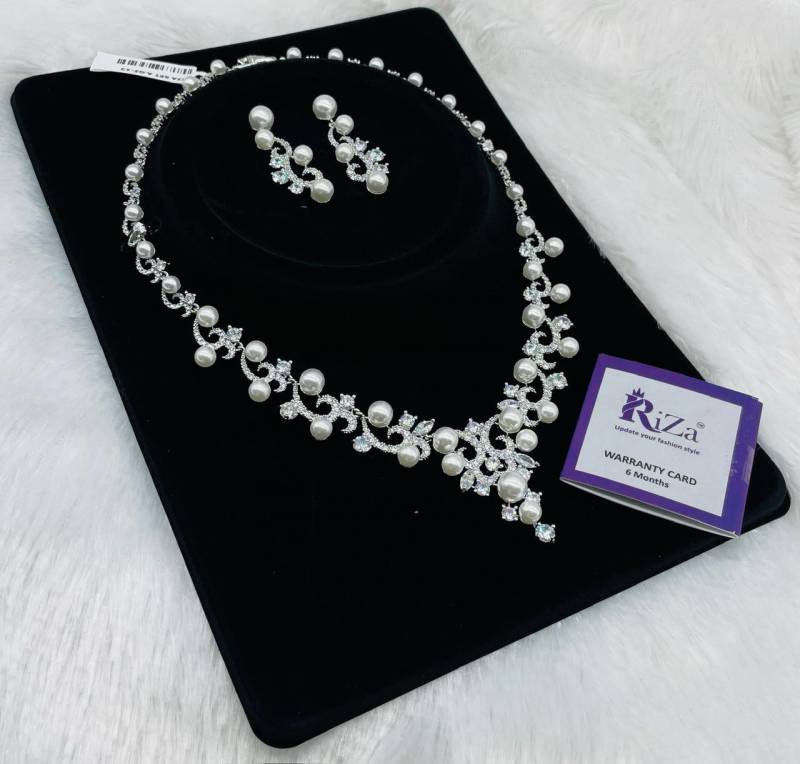 Ad Diamond Silver Necklace 24