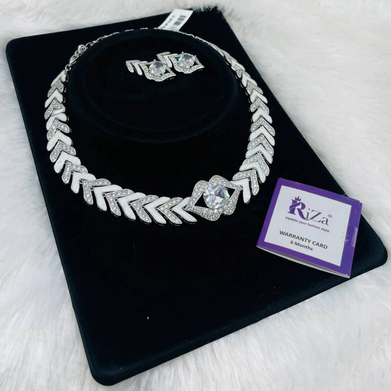 Ad Diamond Silver Necklace 27