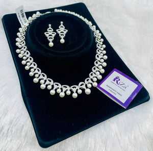Ad Diamond Silver Necklace 30