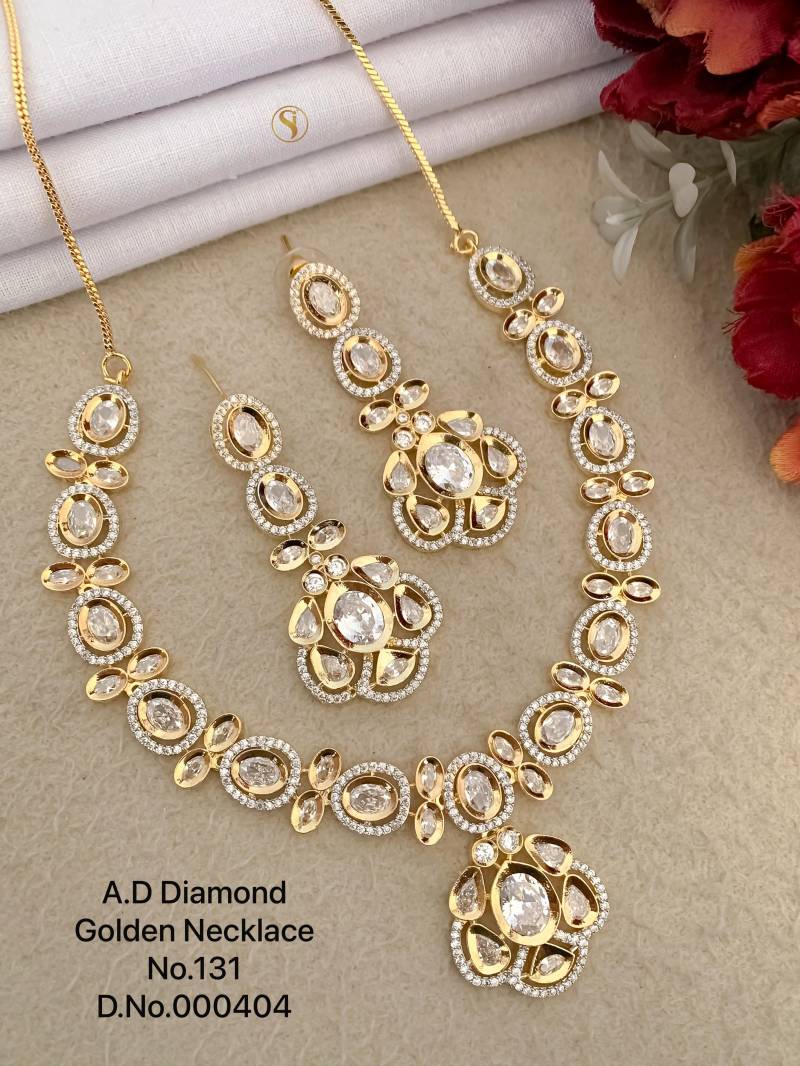 Ad Diamond Silver Necklace 37