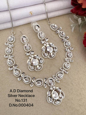 Ad Diamond Silver Necklace 37