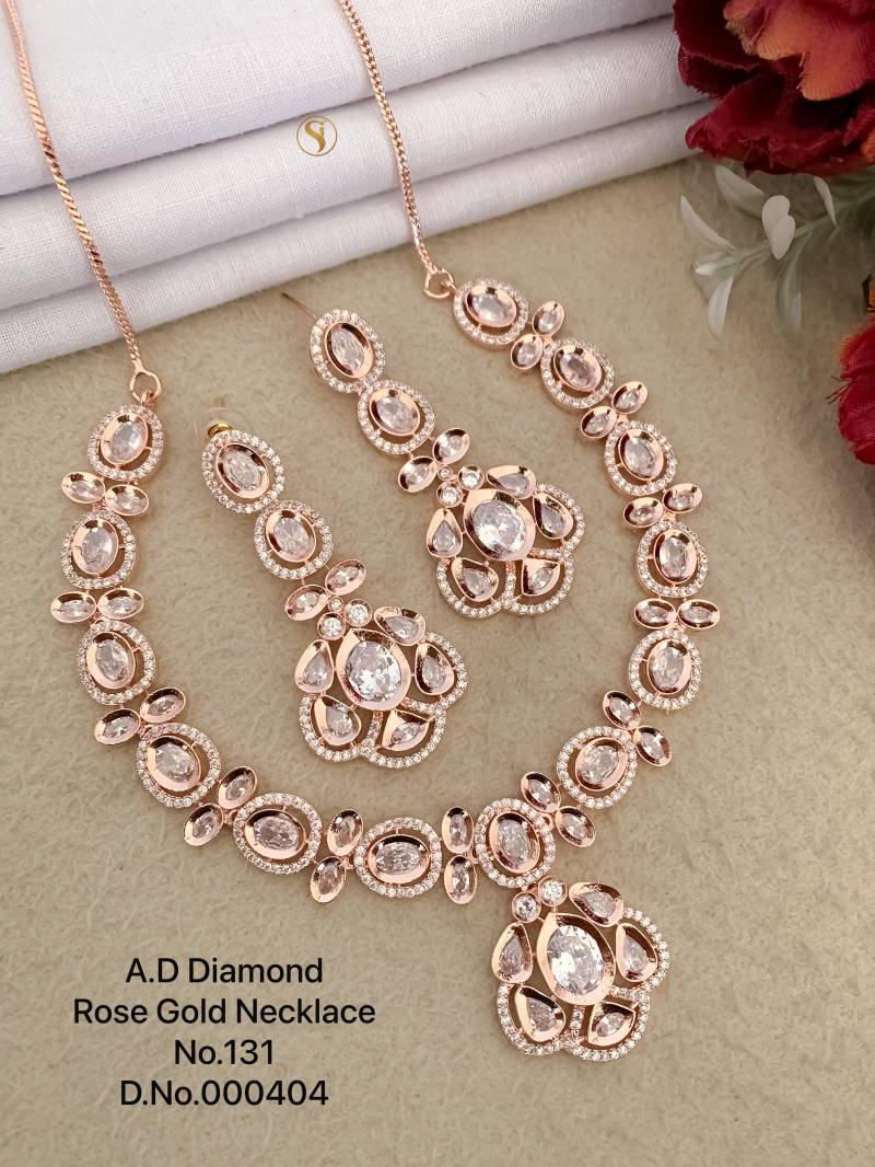 Ad Diamond Silver Necklace 37