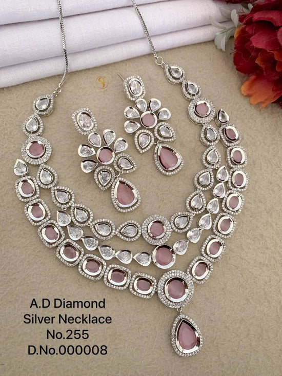 Ad Diamond Silver Necklace 38
