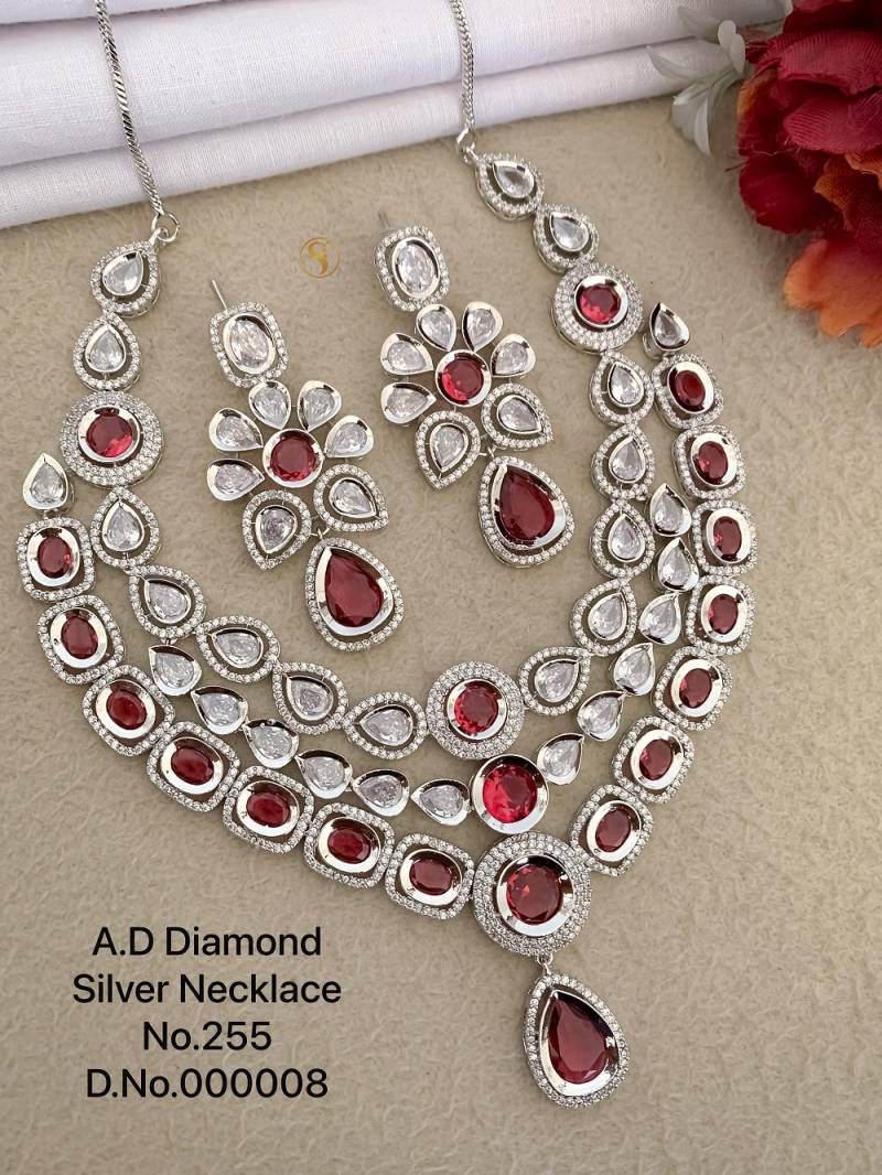 Ad Diamond Silver Necklace 38