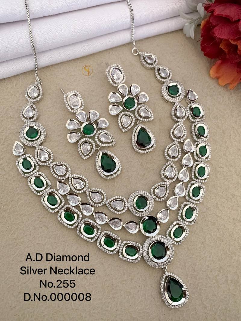 Ad Diamond Silver Necklace 38