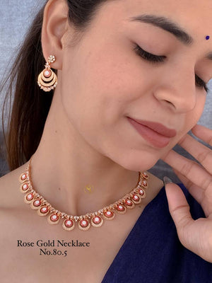 Ad Diamond Rose Gold Necklace 12