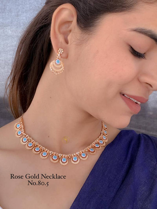 Ad Diamond Rose Gold Necklace 12