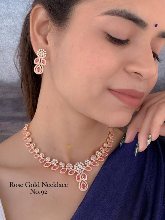 Ad Diamond Rose Gold Necklace 13