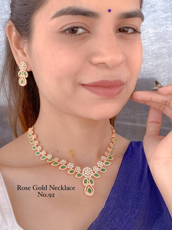 Ad Diamond Rose Gold Necklace 13