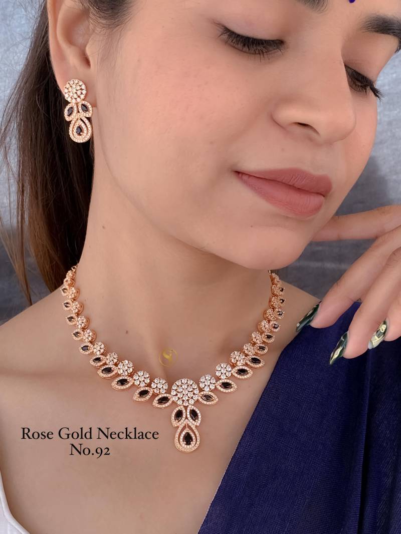 Ad Diamond Rose Gold Necklace 13