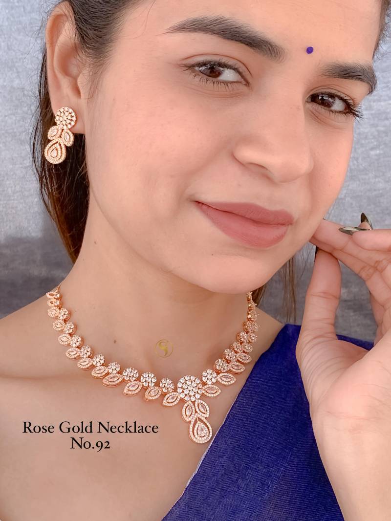 Ad Diamond Rose Gold Necklace 13