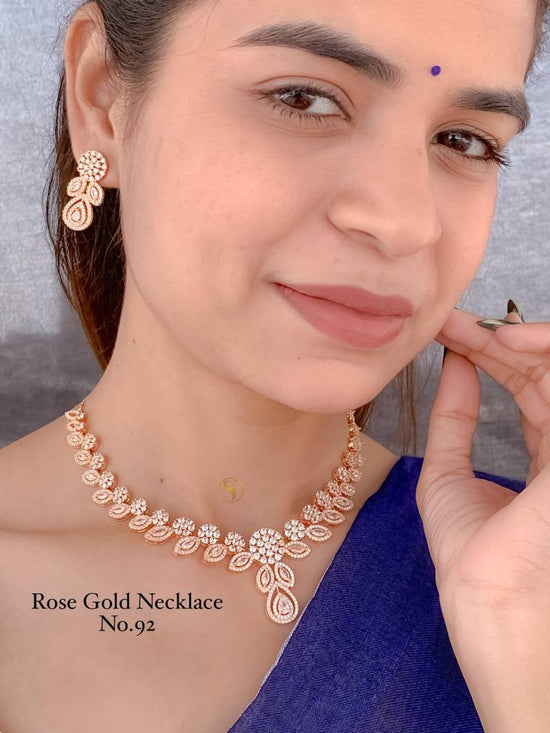 Ad Diamond Rose Gold Necklace 13