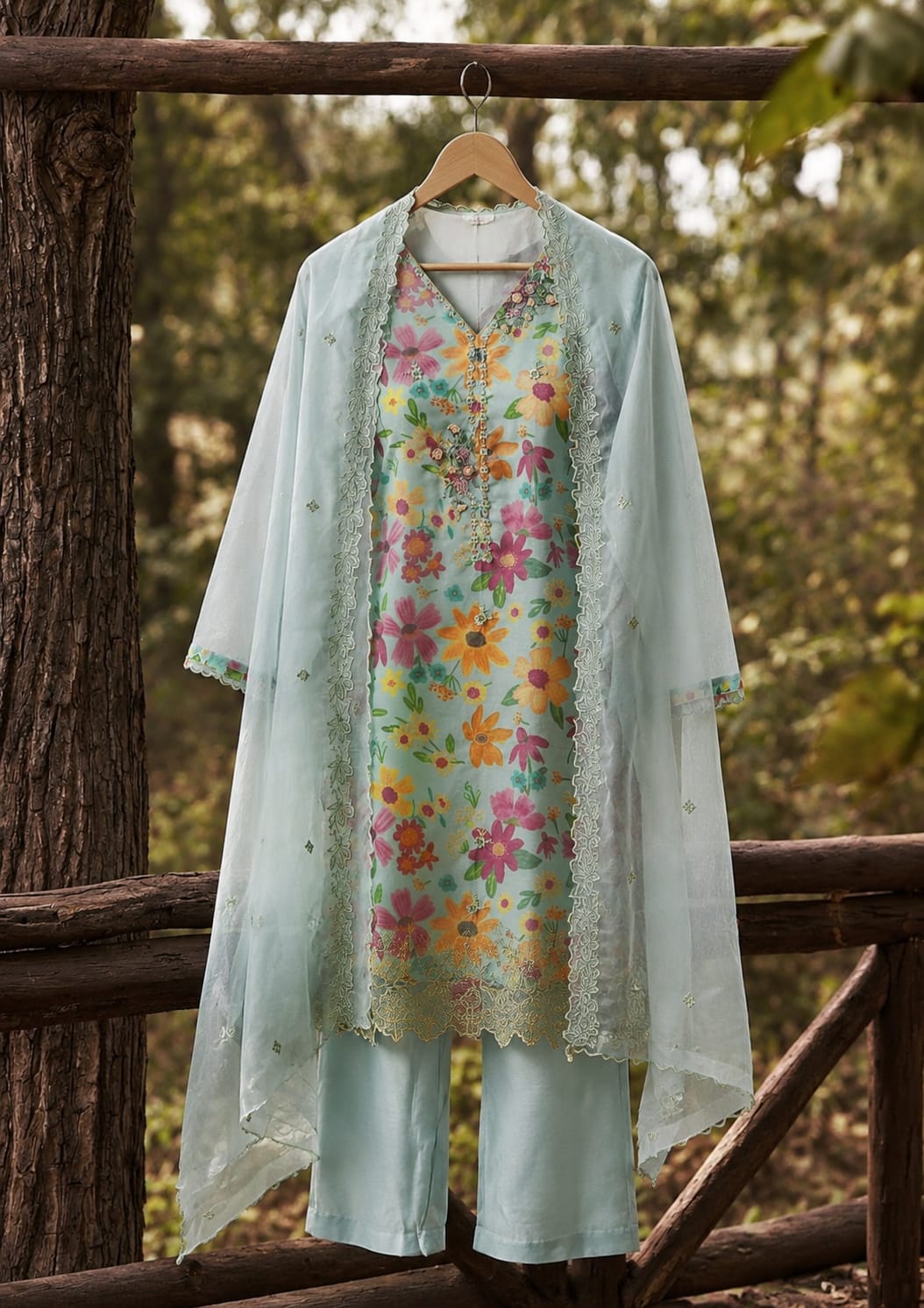 Afsana 2949 Organza Muslin Stitched Salwar Suit Set