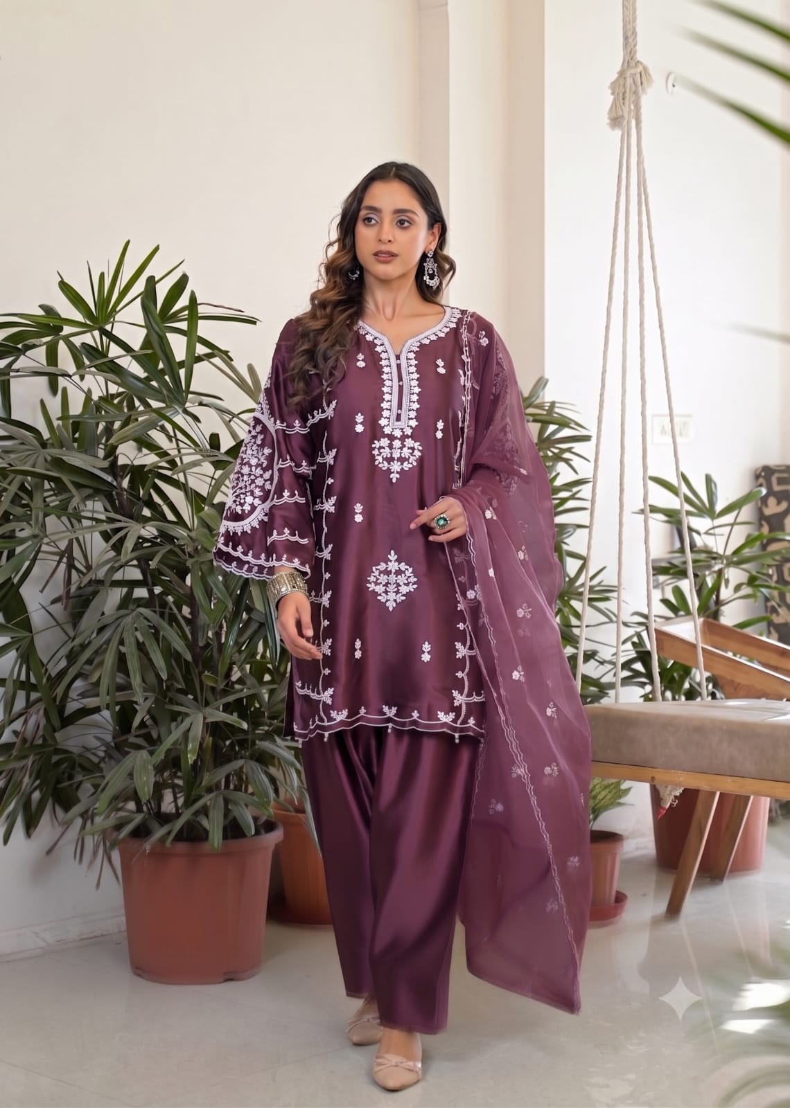 Afsana Aurika Satin Embroidered Salwar Suit Set - Amrah Wholesale