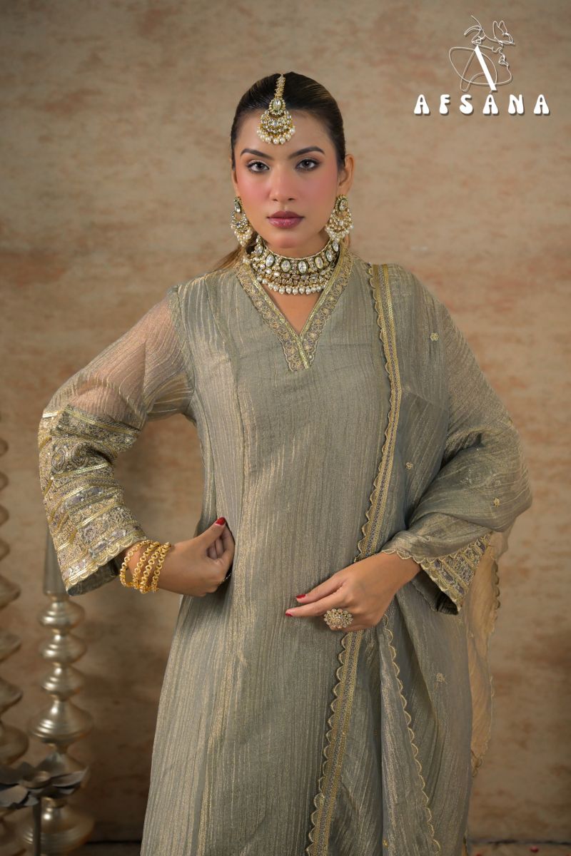 Afsana Dilruba Shimmer Silk Salwar Suit Set