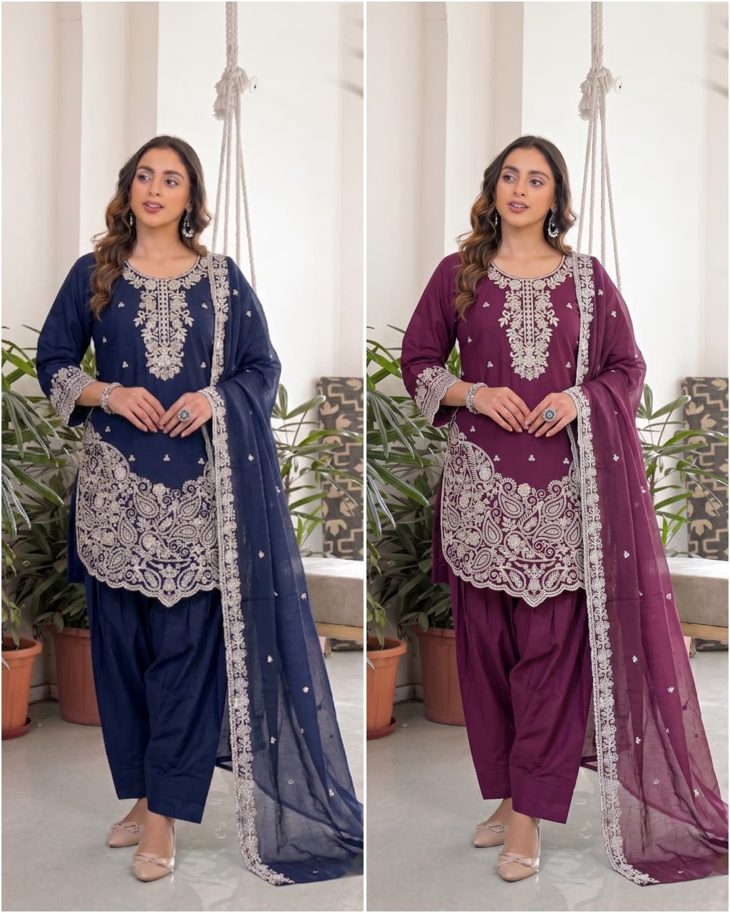 Afsana Girija Barlin Cotton Embroidered Dress Material - Amrah Wholesale