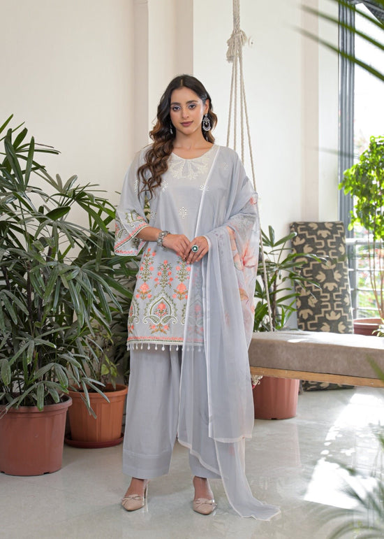 Afsana Kaavya Farshi Cotton Embroidered Salwar Suit Set - Amrah Wholesale