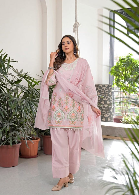 Afsana Kaavya Farshi Cotton Embroidered Salwar Suit Set - Amrah Wholesale