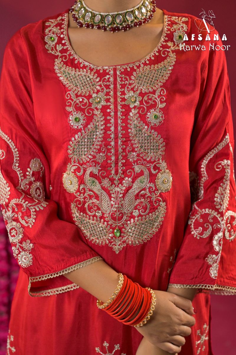 Afsana Afsana Karwa Noor Russian Silk Salwar Suit Set